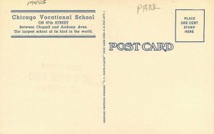 Illinois Chicago Vocation School Staley's Teich linen Postcard 22-4374