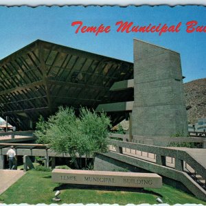 c1970s Tempe, AZ Tempe Municipal Building Government Modern Brutalism 4x6 PC M13