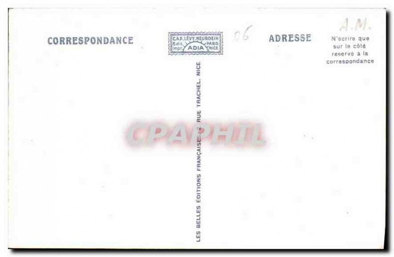 Old Postcard Menton Garavan View from