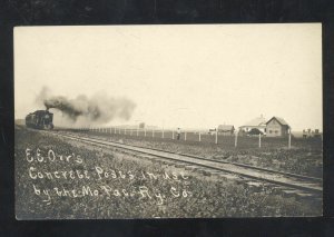 RPPC MISSOURI PACIFIC RAILROAD TRAIN VINTAGE ADVERTISING REAL PHOTO POSTCARD