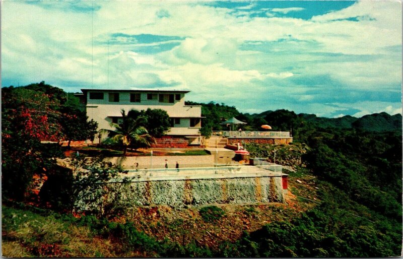 Vtg Aguadilla Puerto Rico Hotel Montemar 1950s Unused Chrome Postcard