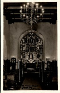 Vtg Riverside California CA St Francis Chapel Mission Inn RPPC Postcard