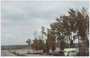 Typical Camping Site At Sand River Beach, Trans-Canada Highway, Ontario, Cana...