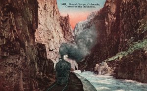 Vintage Postcard 1910's River Canal Royal Gorge Colorado Canon of the Arkansas