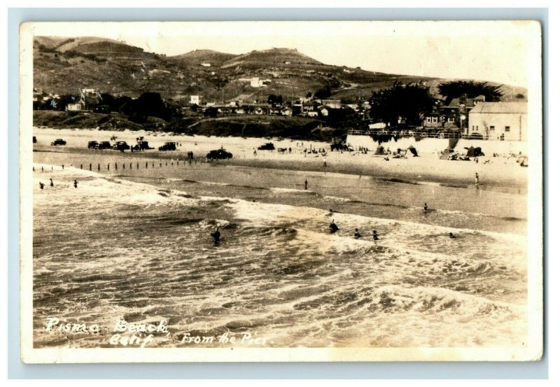 1930's-40's RPPC Pismo Beach, CA Vintage Real Photo Postcard P168