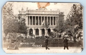 RPPC MARSEILLE Palais de la Bourse FRANCE WWI? Postcard