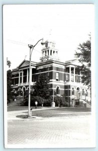 RPPC  CHARLOTTE, Michigan MI ~ EATON COUNTY COURT HOUSE 1951 Postcard