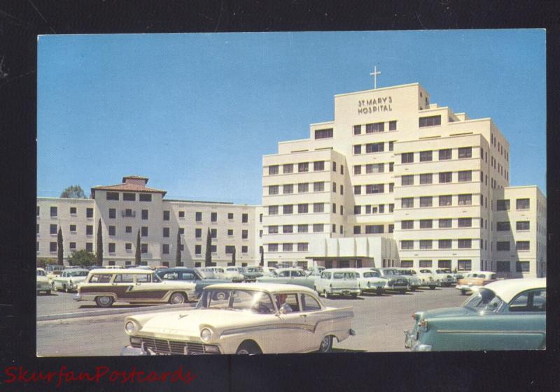 TUCSON ARIZONA ST. MARY'S HOSPITAL 1950's CARS VINTAGE POSTCARD