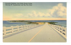 FL - Key West. Overseas Highway from Bahia Honda Bridge  ca 1939