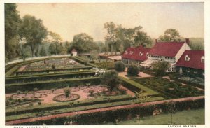 Vintage Postcard 1920's View of Flower Garden Mt. Vernon Virginia VA