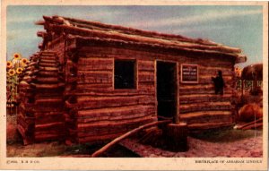 Replica of Abraham Lincoln Birthplace 126 1933 Chicago Worlds Fair Postcard C03