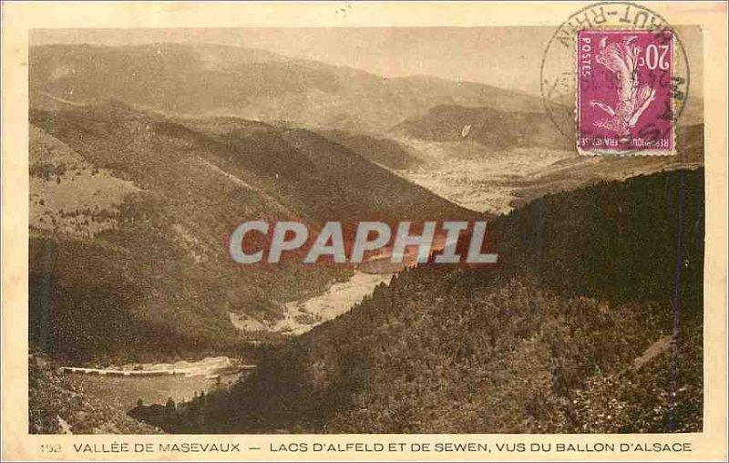 Old Postcard Masevaux Valley Lakes Alfeld and Sewen