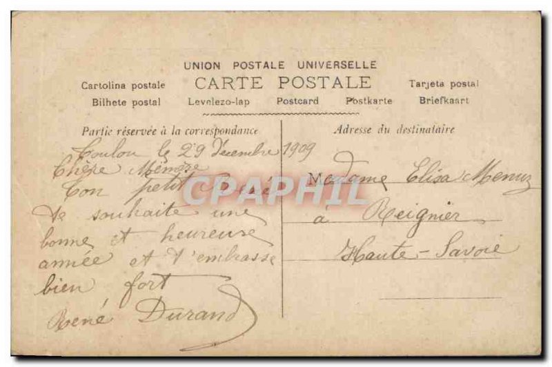 Old Postcard Fantasy Snowman Children