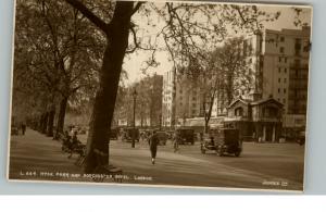 London Hyde Park Hotel Real Photo c1910 Postcard