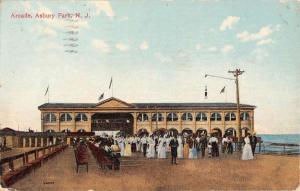 Asbury Park New Jersey Arcade Street View Antique Postcard K69926