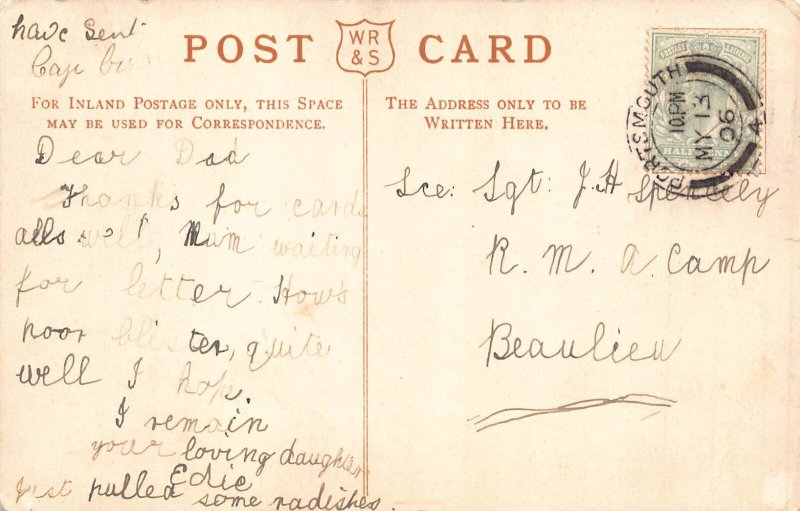 Humor Military Camp The Canteen Monday Morning Pipe Smoking Wine Bottle postcard