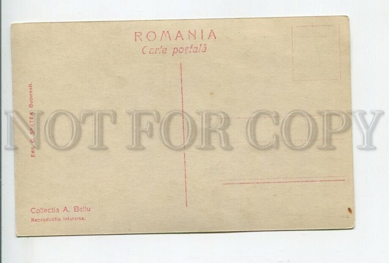 460640 Romania girls on an oxcart Vintage photo postcard