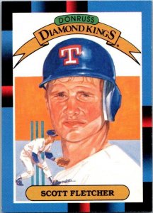 1987 Donruss Baseball Card Scott Fletcher Texas Rangers sk20717