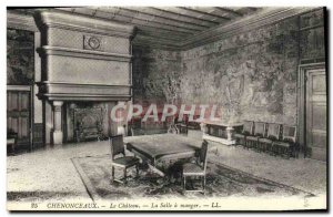 Old Postcard Chenonceaux Chateau La Salle A Manger