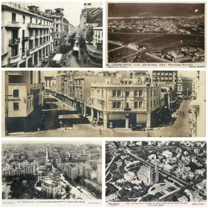 Morocco Casablanca lot of 5 real photo topographical postcards 1930-1960s