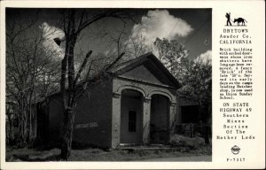 Drytown California CA Route 49 Union Sunday School Real Photo Vintage Postcard