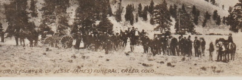 Creede COLORADO RPPC 1892 FUNERAL BOB FORD Outlaw KILLER OF JESSE JAMES c1920