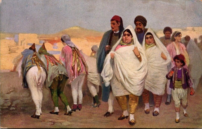 Arabian People In Traditional Costume Promenade de Juifs