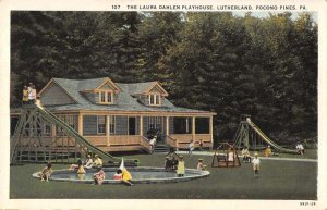 Pocono Pines Pennsylvania Lutherland Laura Dahlen Playhouse Postcard JE359472