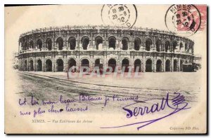 Postcard Old Nimes Arenes Exterior View of