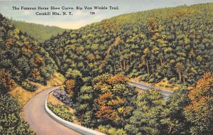 Horseshoe Bend, Rip Van Winkle Trail Catskill Mountains, New York, USA Unused 