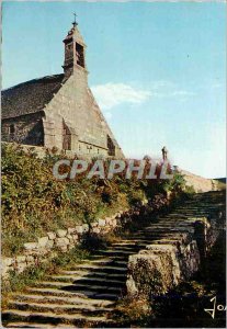 Postcard Modern Colors in Brittany Pink Granite Coast of Brittany Chapel of P...