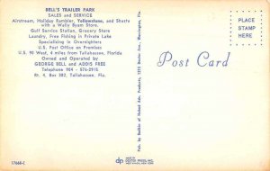 Tallahassee Florida aerial view Bell's Trailer Park vintage pc BB2663