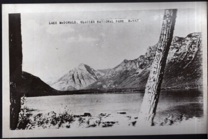 Montana Lake McDonald GLACIER NATIONAL PARK - RPPC by Cecil C. Nixon