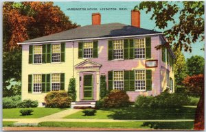 VINTAGE POSTCARD THE HARRINGTON HOUSE LOCATED AT LEXINGTON MASSACHUSETTS