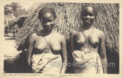 Afrique Occidentale Francaise Senegal - Jeunes Filles Cereres African Nude Un...