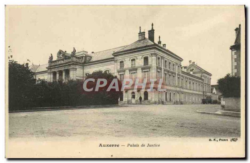 Old Postcard Auxerre Courthouse