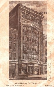 Vintage Postcard 1907 Armstrong Bator and Company Building Baltimore Maryland MD