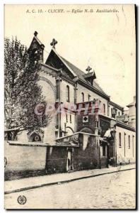 Postcard Old Church Clichy N D Help