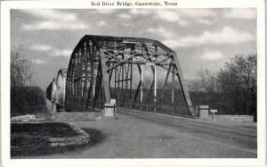 GAINESVILLE, TX Texas     RED  RIVER  BRIDGE      c1940s    Postcard