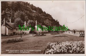 Somerset Postcard - Old Cottages & Quay Town, North Hill, Minehead Ref.RS29424