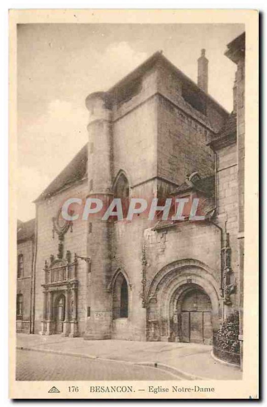 Postcard Besancon Old Church of Our Lady