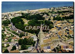 Postcard Modern Bernieres sur Mer Aerial view