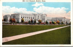 Historic Art Museum Building Streetview Boston Massachusetts WB Postcard 