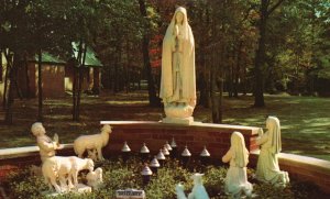 Vintage Postcard Our Lady Of Fatima Shrine Our Lady Of Lake Prudenville Michigan