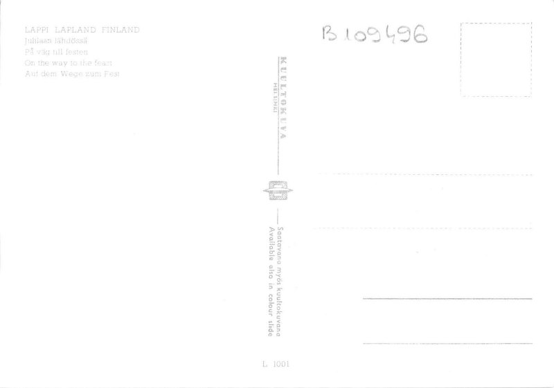 B109496 Finland Juhlaan Lahdossa On The Way to the Feast
