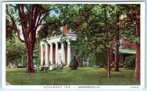 HARRODSBURG, Kentucky  KY   Roadside  BEAUMONT INN   1945  Linen   Postcard