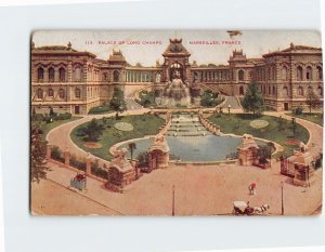 Postcard Palace of Long Champs Marseilles/Marseille France Europe