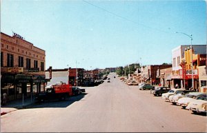 Postcard U.S. 14-16 Business Street Scene in Gillette, Wyoming~136494