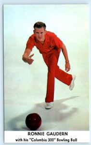 Famous Bowler RONNIE GAUDERN Columbia 300 Bowling Ball - 2003 Repro Postcard