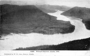 Wrangell Narrows Alaska Aerial View~River? Between Mountains~c1910 Postcard